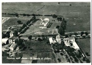 Paestum: Athenatempel, Luftbild