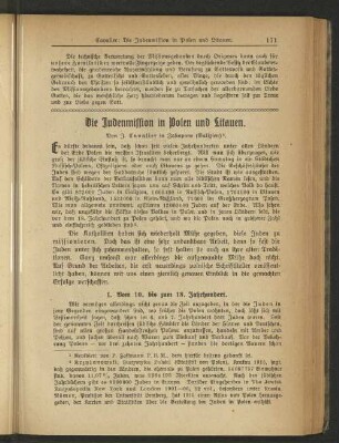 Die Judenmission in Polen und Litauen.