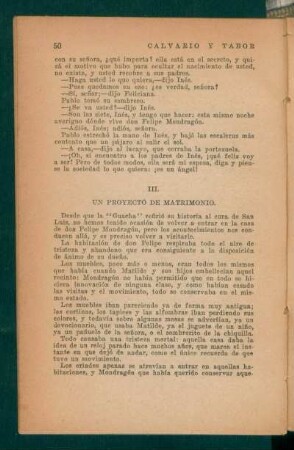 III. - Un proyecto de matrimonio.