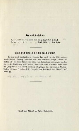 Nachträgliche Bemerkung