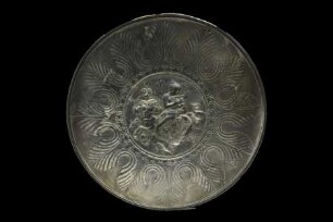 Teller mit mythologischer Szene, Ino mit Melikertes
