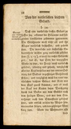 Von der natürlichen leichten Geburt.