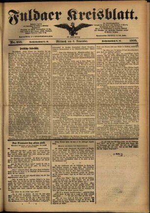 Ausgabe vom Mittwoch, den 08. November 1905.