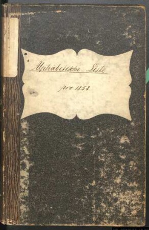 Rekrutierungsstammrollen des Stadtkreises Münster Jahrgang 1858