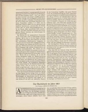 Der Buchdruck im Jahre 1913