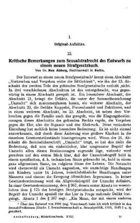 321-374, I. Originalaufsätze
