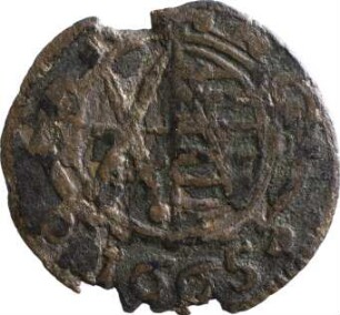 Münze, Pfennig, 1665