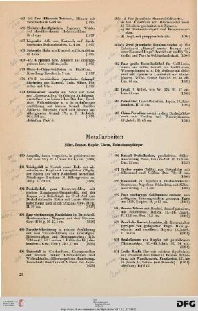 Metallarbeiten (Nr. 490-536)