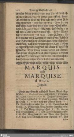 XIV. Marquis und Marquise d´ Ancre