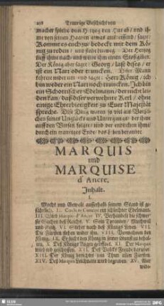 XIV. Marquis und Marquise d´ Ancre