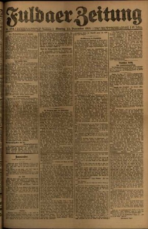 Ausgabe vom Montag, den 22. Dezember 1919.
