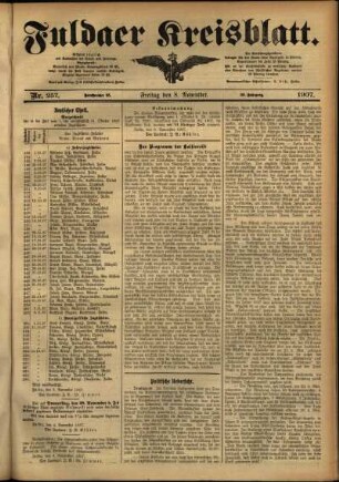 Ausgabe vom Freitag, den 08. November 1907.