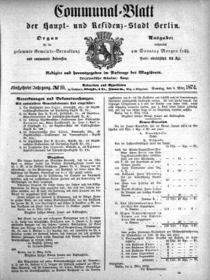 1874,10: No. 10, 8. März 1874