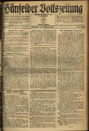 Ausgabe vom Donnerstag, den 01. Dezember 1921.