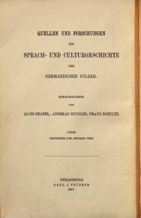 Deutscher und antiker Vers : der falsche Spondeus und angrenzende Fragen