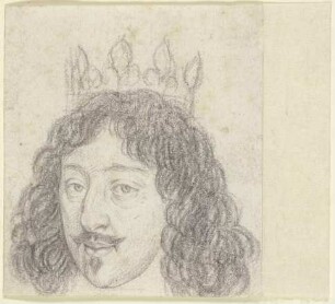 Porträt des Gaston d'Orléans mit Krone