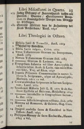 23-40, Libri Theologici in Octavo - Libri Miscellanei in Octavo