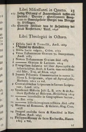 23-40, Libri Theologici in Octavo - Libri Miscellanei in Octavo