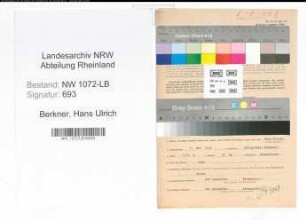 Entnazifizierung Hans Ulrich Berkner , geb. 03.05.1908 (Oberpostrat)