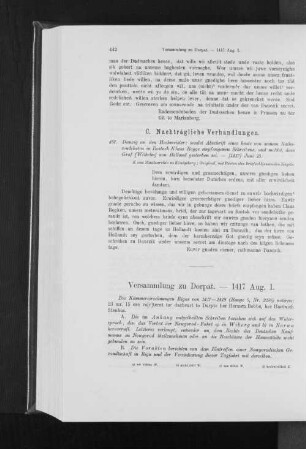 Versammlung zu Dorpat. - 1417 Aug. 1.
