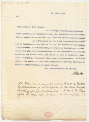 Brief an Fritz Jürgens : 20.03.1914