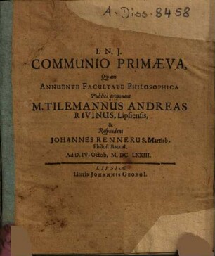 Communio Primaeva