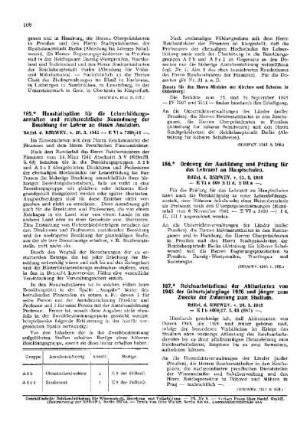 Ordnung der Ausbildung und Prüfung für das Lehramt an Hauptschulen : [Erziehung] ; [Für das Reich] ; [Amtliche Erlasse] ; [Amtlicher Teil]