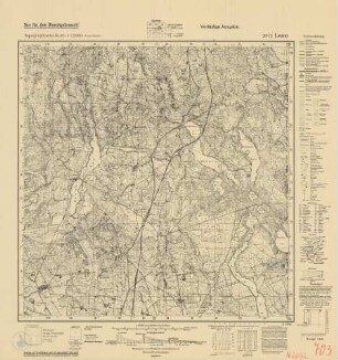 2072 Lesno, Topographische Karte 1:25000 (4cm - Karte)