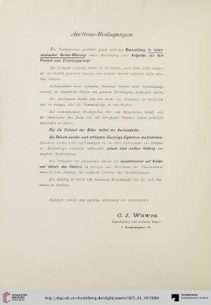 Auctions-Bedingungen