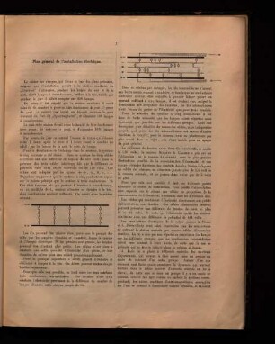 Plan général de l'installation électrique.