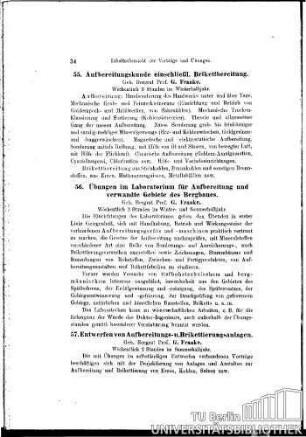 56. Übungen im Laboratorium für Aufbereitung und verwandte Gebiete des Bergbaues