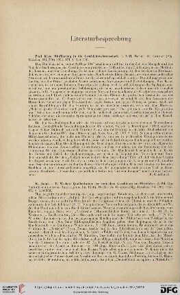 Literaturbesprechung