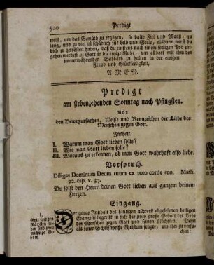 Predigt am siebenzehenden Sonntag nach Pfingsten.