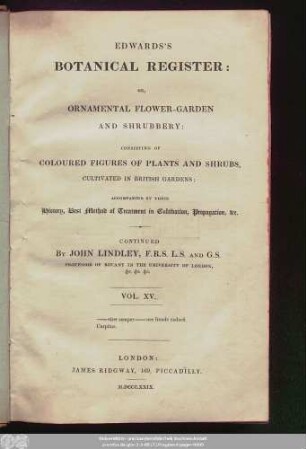 N.S. 2 = 15.1829: Edwards's botanical register, or ornamental flower garden and shrubbery