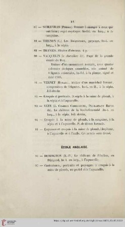 École anglaise (Nr. 96-100)
