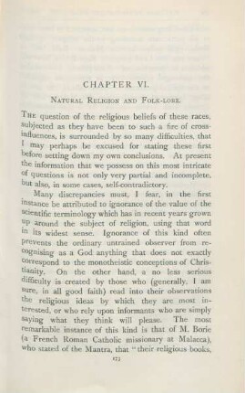 Chapter VI. Natural, religion and folk-lore