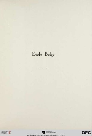 Ecole Belge (Nr. 133-197)