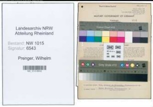 Entnazifizierung Wilhelm Prenger , geb. 25.12.1880 (Kaufmann)
