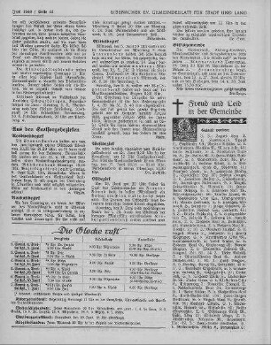Freud und Leid in der Gemeinde