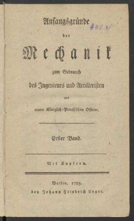 Bd. 1: Mit Kupfern
