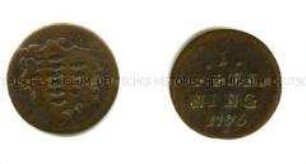 Deutsche Kleinmünze über 1 Pfennig aus dem Kurfürstentum Bayern