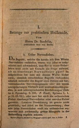 Archiv für medizinische Erfahrung im Gebiete der praktischen Medizin, Chirurgie, Geburtshülfe und Staatsarzneikunde. [49]. 1826