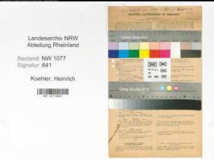 Entnazifizierung Heinrich Koehler , geb. 28.02.1914 ()