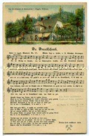 Postkarte mit Lied aus dem Erzgebirge