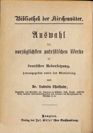 Ausgewählte Schriften des hl. Aurelius Augustinus, Kirchenlehrers, nach dem Urtexte übersetzt, 8. Ausgewählte Briefe ; 2
