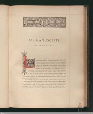 Les manuscrits et les miniatures