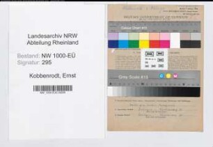 Entnazifizierung Ernst Kobbenrodt, geb. 28.12.1894 (Kaufmann)