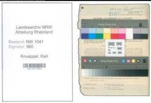 Entnazifizierung Karl Knueppel , geb. 15.12.1888 (Rektor)