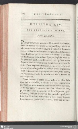 Chapitre XIV. Des végétaux fossiles