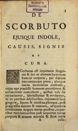 Observationes circa Scorbutum